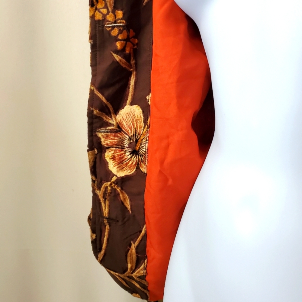 VINTAGE JULIA KEN KIMONO 🌸 Brown Floral Embroidered Jacket • Straight Cropped - Picture 13 of 17